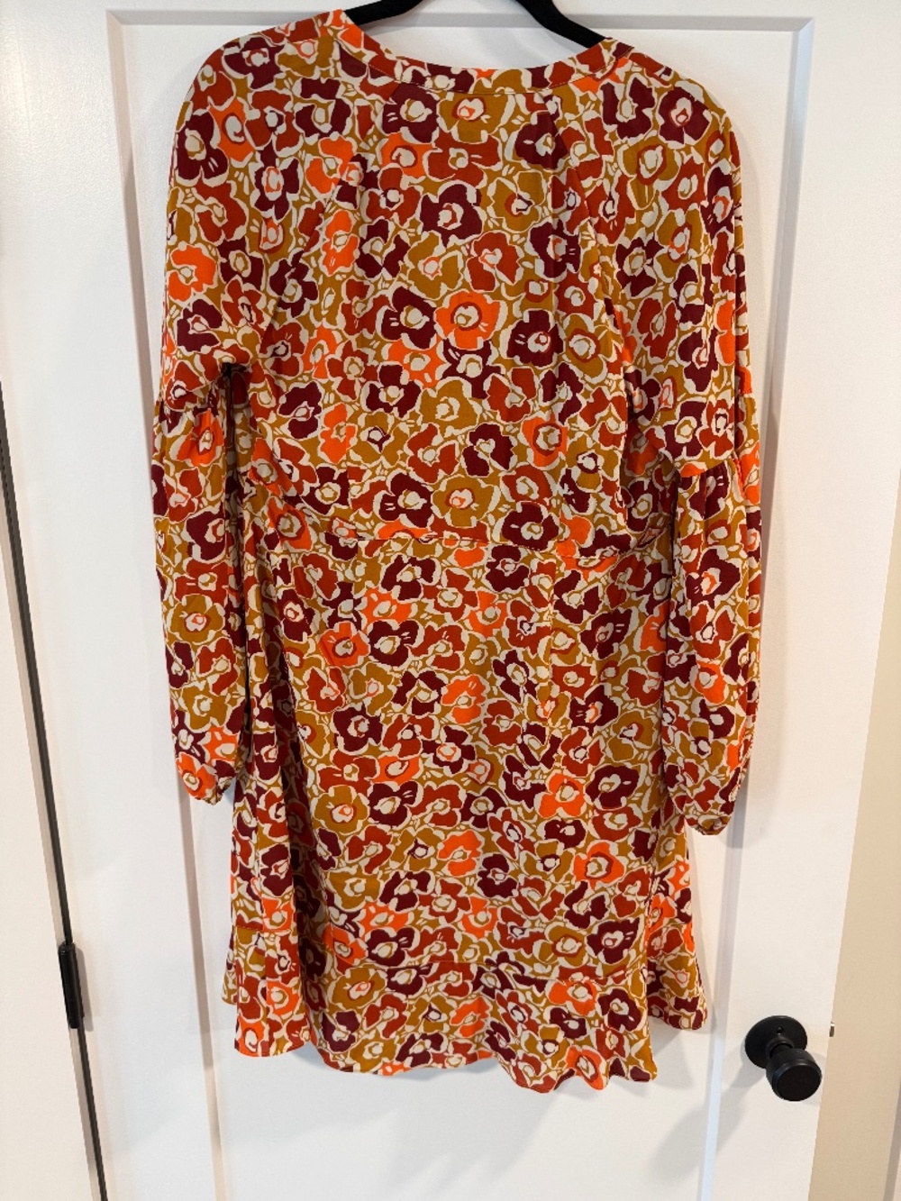 Cabi Women's (S) Orange Floral Print Daydream Dress
